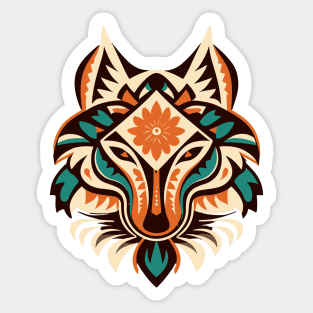 Wolf Mexican Tribal Sticker